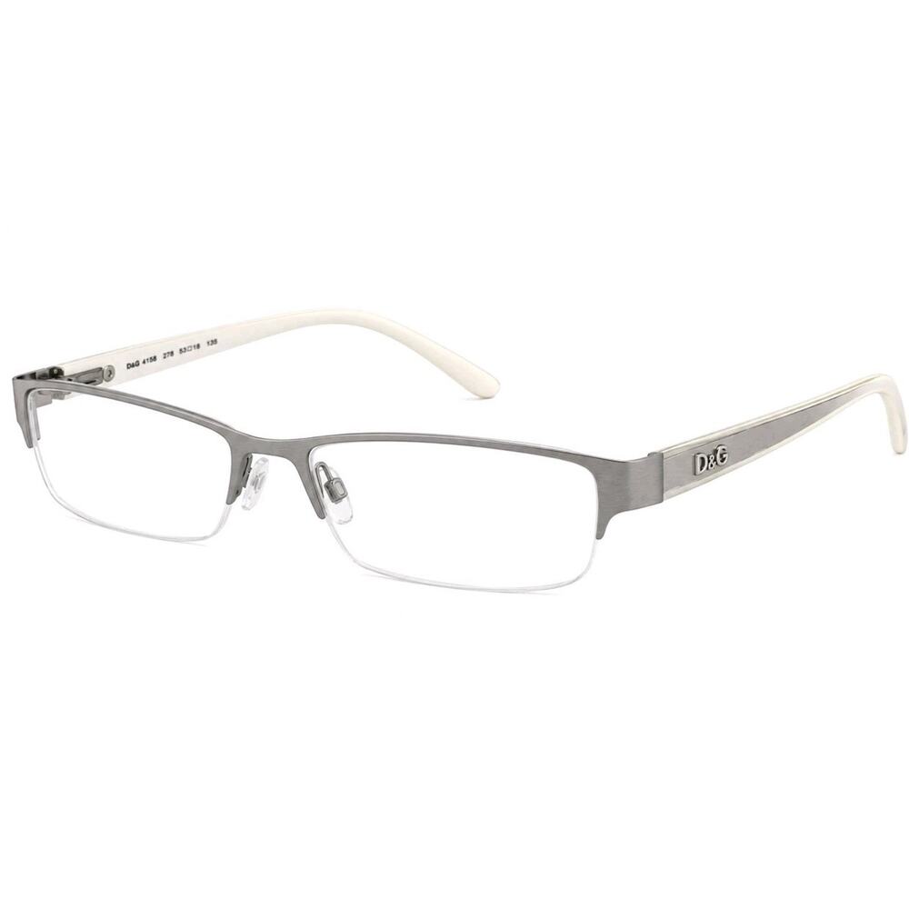 Dolce Gabbana 4158 J79 Eyeglasses Frames Gunmetal White 51 16 135 Italy